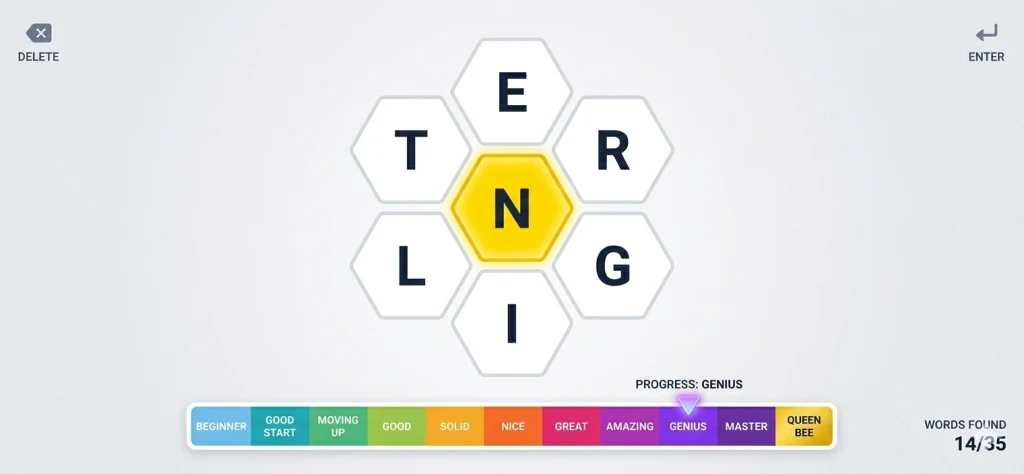 NYT Spelling Bee working